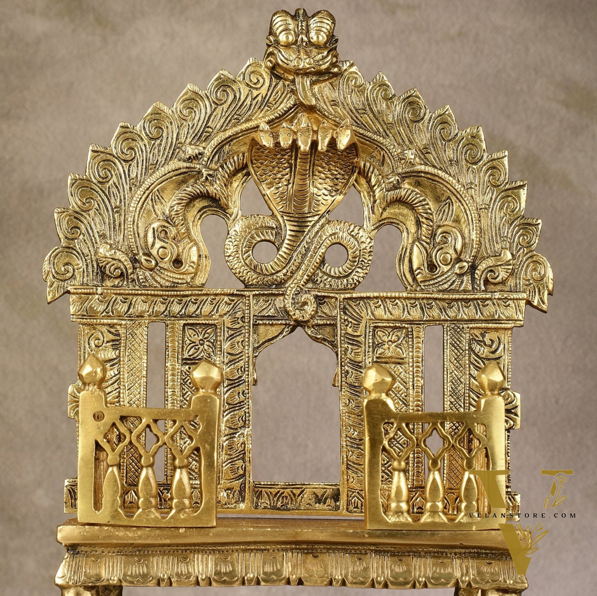 Brass Singhaasan with Prabhavali brass temple