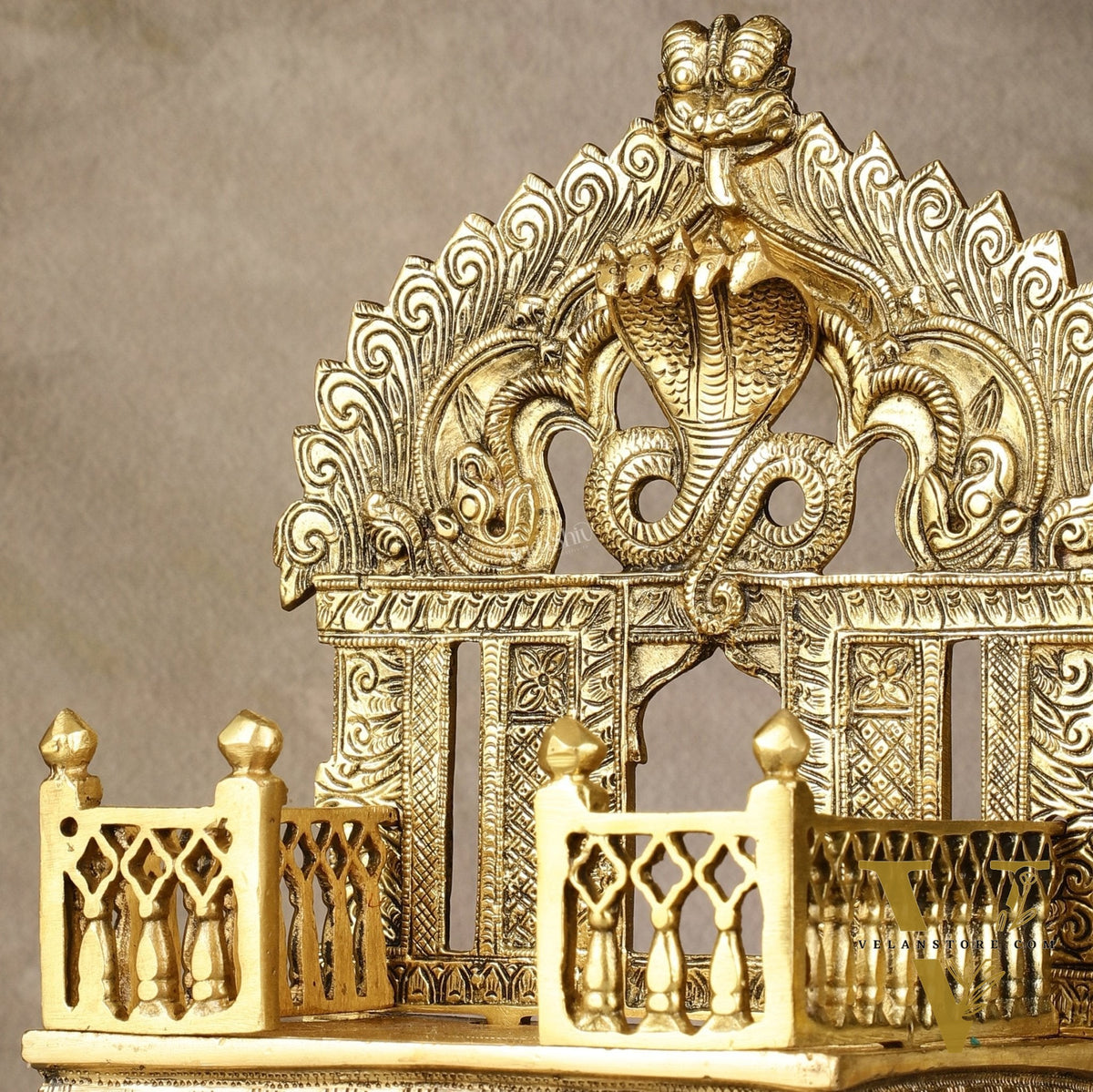Brass Singhaasan with Prabhavali brass temple