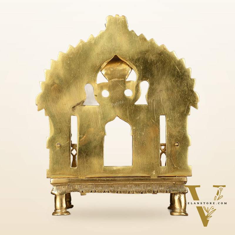 Brass Singhaasan with Prabhavali brass temple