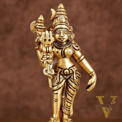 Brass Small Ardhanarishwara Shiv Shakti Idol | Height: 5 inch