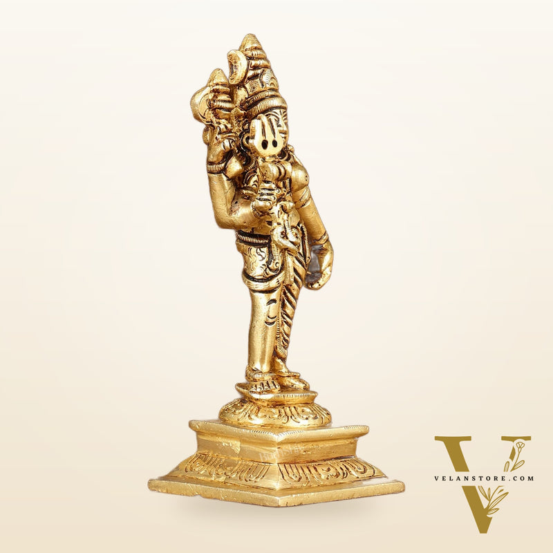 Brass Small Ardhanarishwara Shiv Shakti Idol | Height: 5 inch
