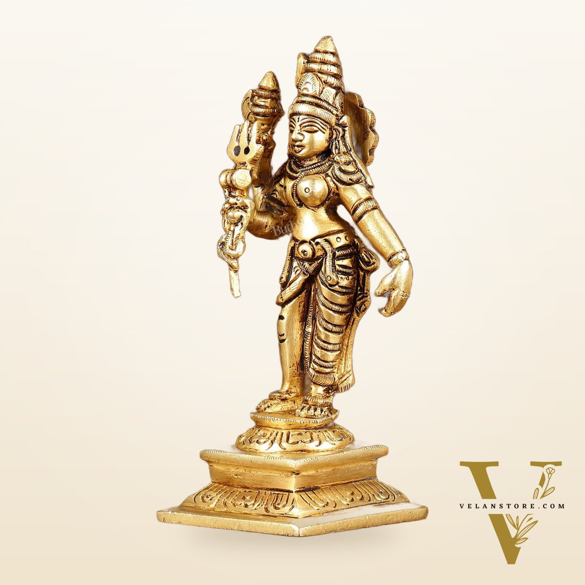Brass Small Ardhanarishwara Shiv Shakti Idol | Height: 5 inch