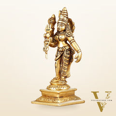 Brass Small Ardhanarishwara Shiv Shakti Idol | Height: 5 inch