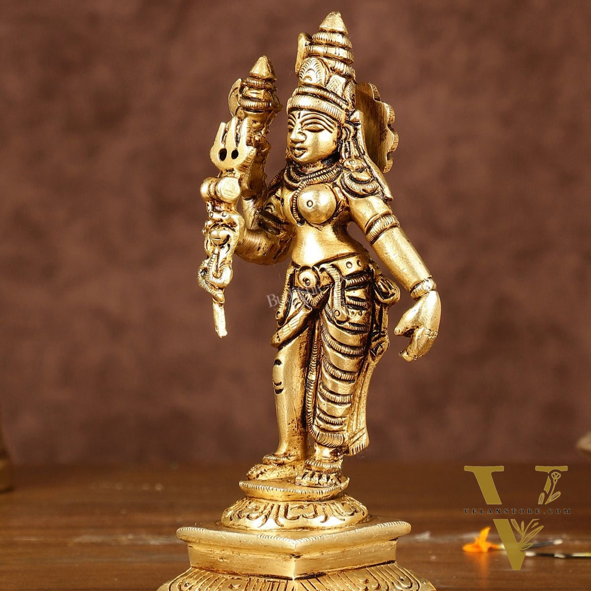 Brass Small Ardhanarishwara Shiv Shakti Idol | Height: 5 inch