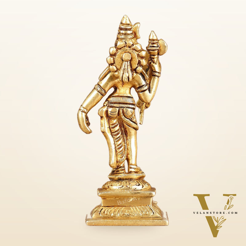 Brass Small Ardhanarishwara Shiv Shakti Idol | Height: 5 inch
