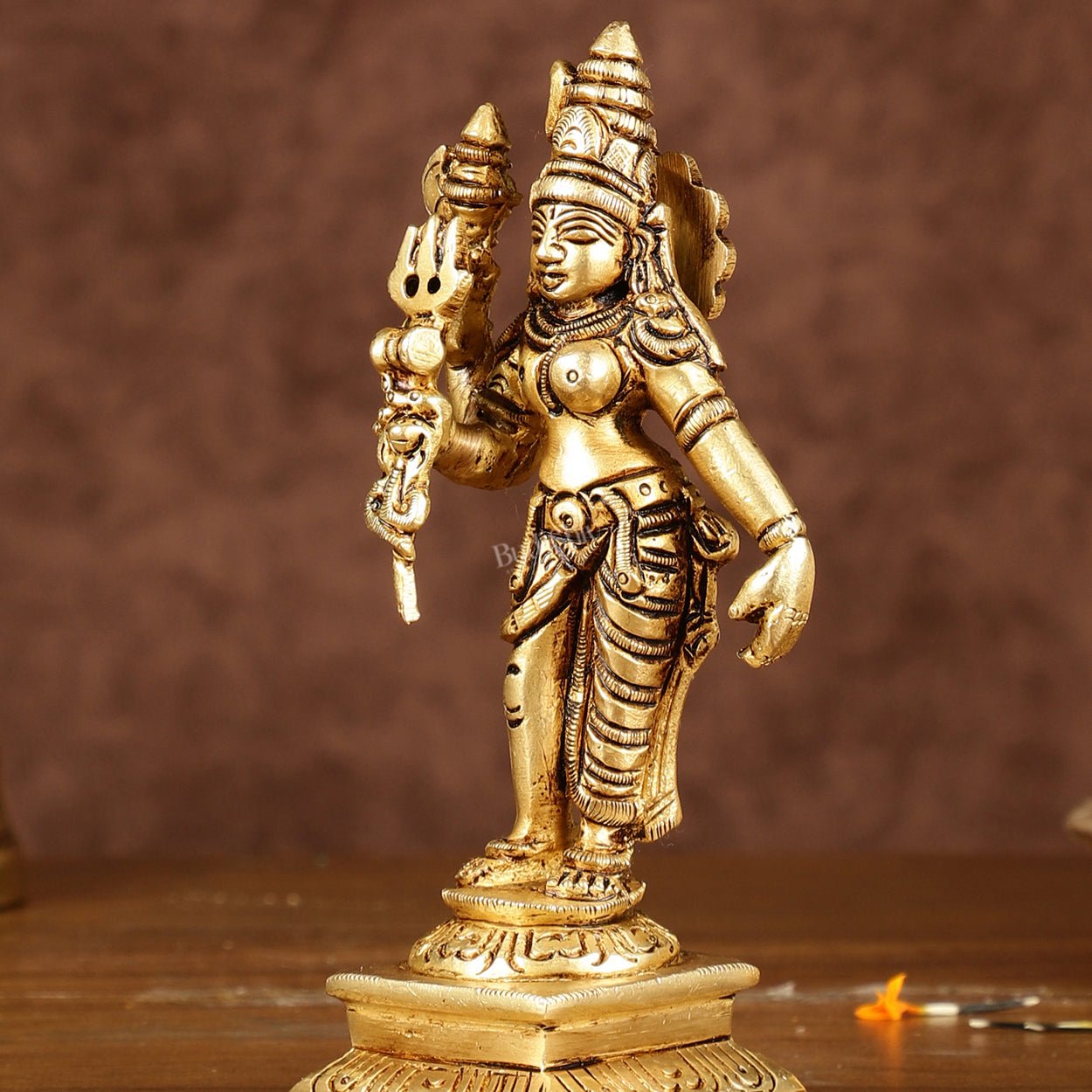 Brass Small Ardhanarishwara Shiv Shakti Idol | Height: 5 inch