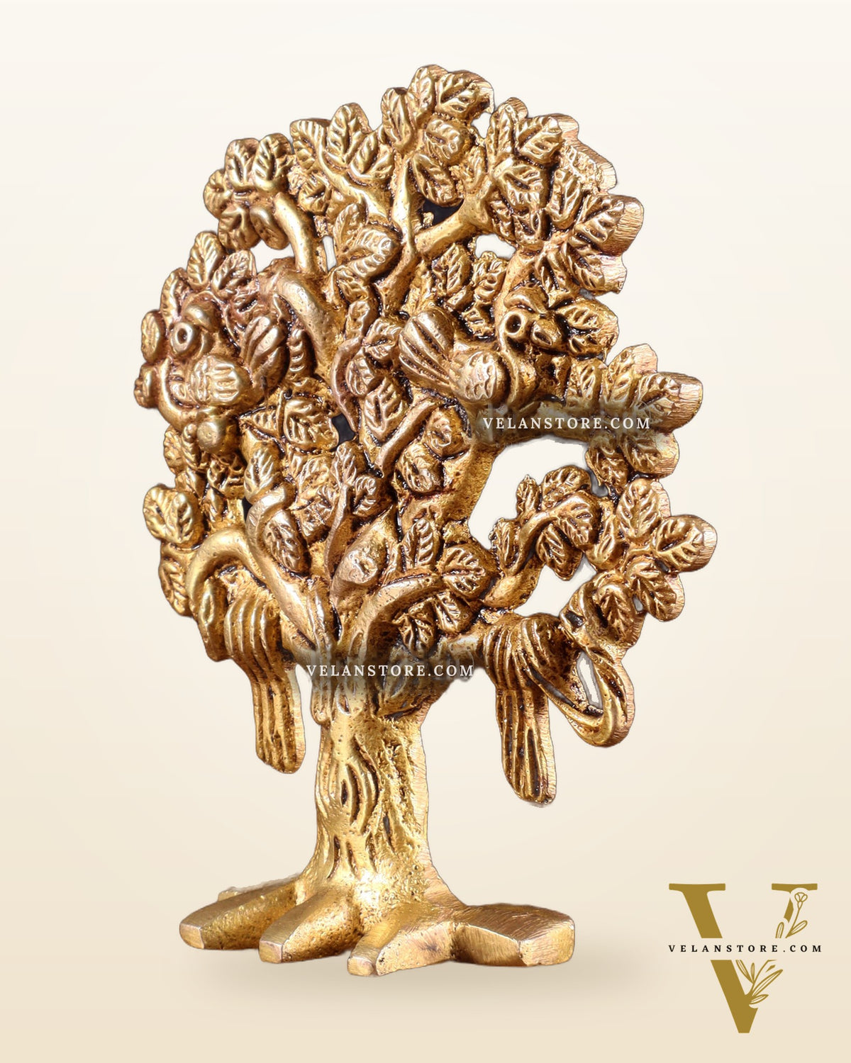 Brass Small Kalpavriksha Tree Miniature Showpiece 4 inch