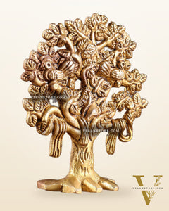 Brass Small Kalpavriksha Tree Miniature Showpiece 4 inch