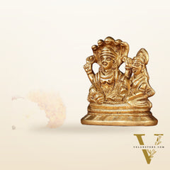 Brass Small Lakshmi Narayan Resting on Sheshanaaga Idol | 3"