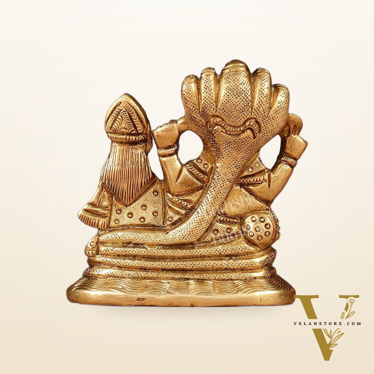 Brass Small Lakshmi Narayan Resting on Sheshanaaga Idol | 3"
