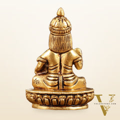 Brass Small Lord Kubera Idol - 3" Height