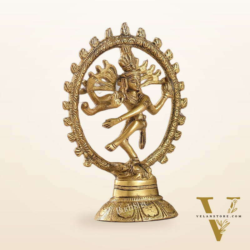 Brass Small Nataraja Statue 5 " antique