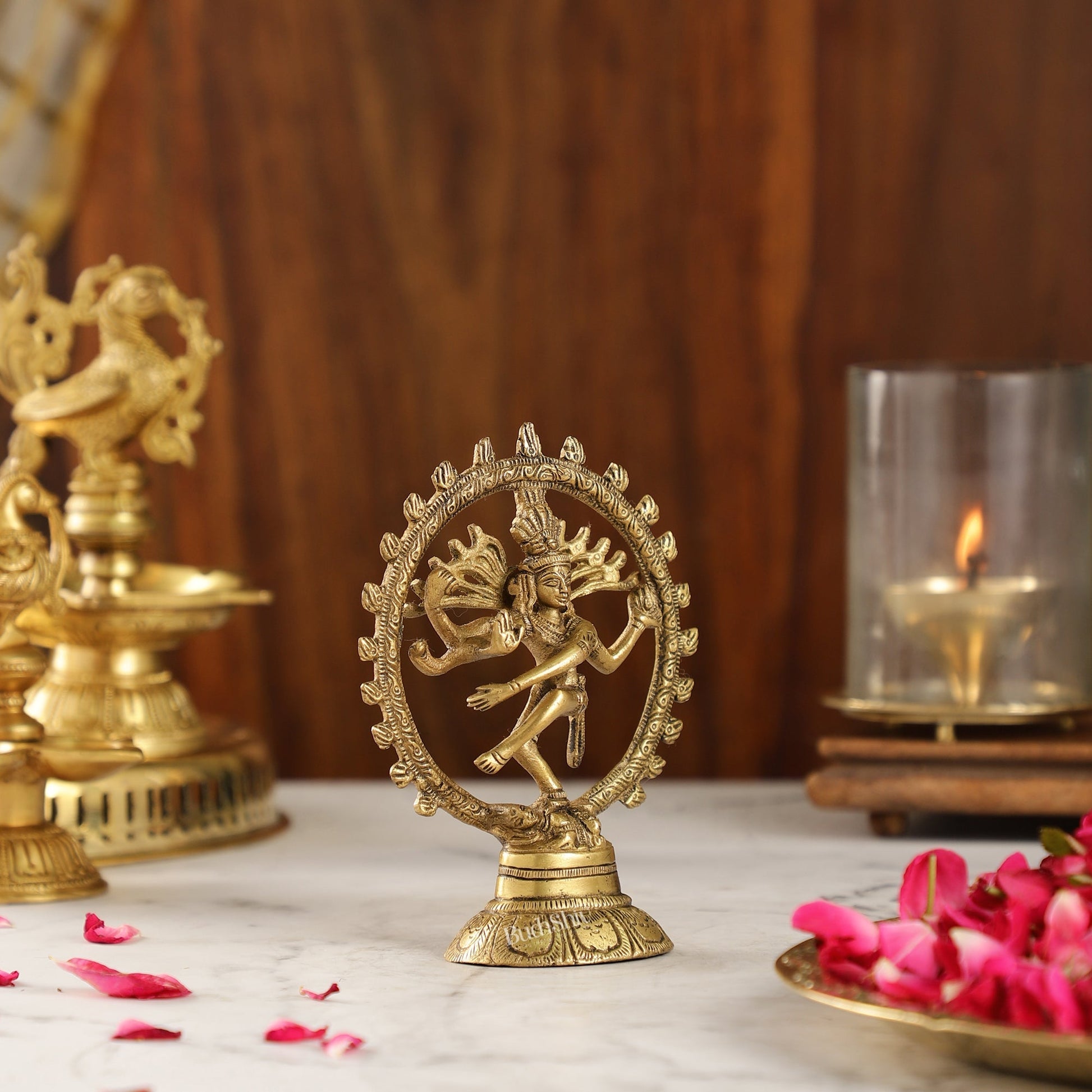 Brass Small Nataraja Statue 5 " antique