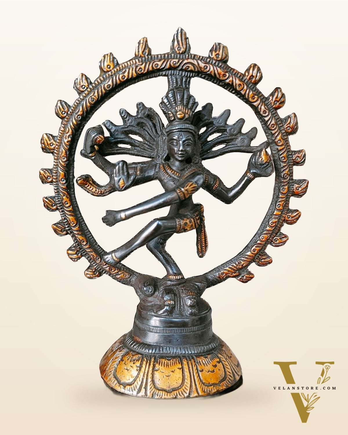 Brass Small Nataraja Statue 5 " black