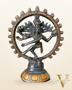 Brass Small Nataraja Statue 5 " black