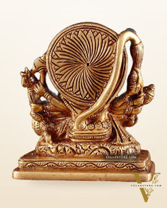 Brass Small Panchmukhi Hanuman with Crossed Legs Statue 3.5"