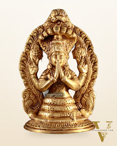 Brass Small Patanjali Statue 5"