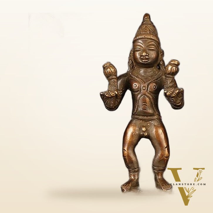 Brass Somaskandar Statue | Lord Shiva, Devi Parvati with Kartikeya 22"