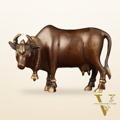 Brass Standing Cow Idol - 5.5 inch