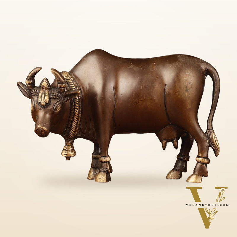 Brass Standing Cow Idol - 5.5 inch