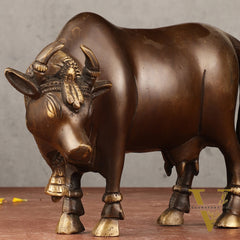 Brass Standing Cow Idol - 5.5 inch