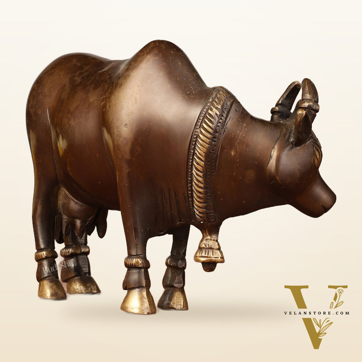 Brass Standing Cow Idol - 5.5 inch