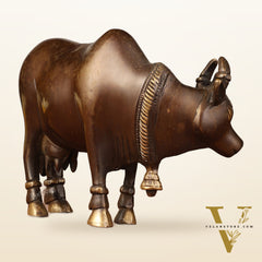 Brass Standing Cow Idol - 5.5 inch
