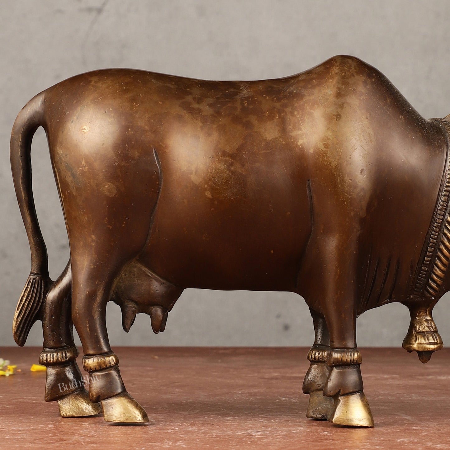 Brass Standing Cow Idol - 5.5 inch