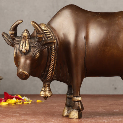 Brass Standing Cow Idol - 5.5 inch
