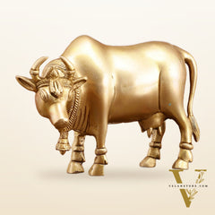 Brass Standing Cow Idol – Traditional Handcrafted Sculpture