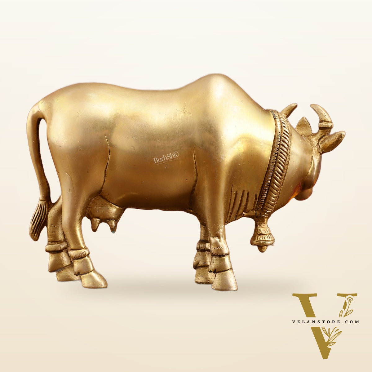 Brass Standing Cow Idol – Traditional Handcrafted Sculpture