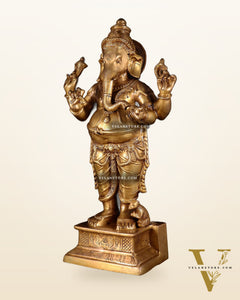 Brass Standing Ganesha Darshana Murthy – 27 Inch