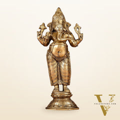 Brass Standing Ganesha Idol 10"
