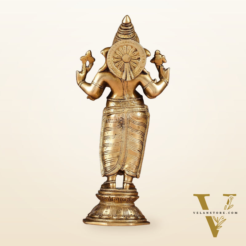 Brass Standing Ganesha Idol 10"