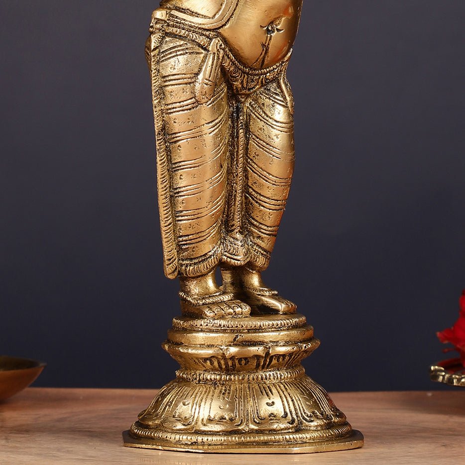 Brass Standing Ganesha Idol 10"