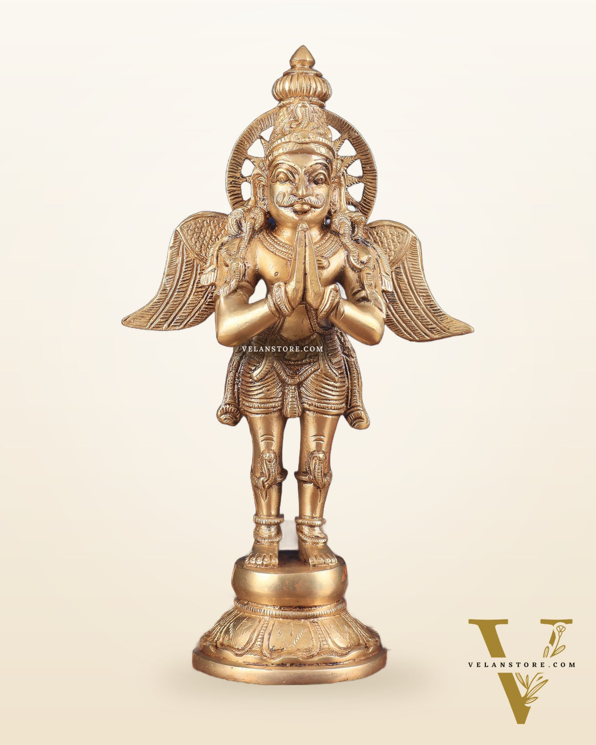 Brass Standing Garuda Idol 12 inch