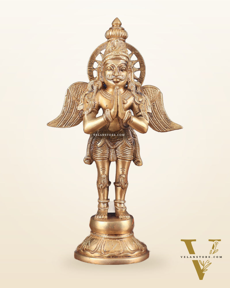 Brass Standing Garuda Idol 12 inch
