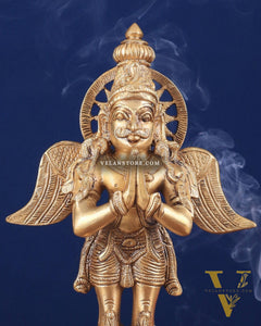 Brass Standing Garuda Idol 12 inch