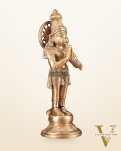 Brass Standing Hanuman Idol anjali namaskar mudra 12 inch