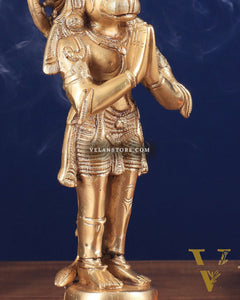 Brass Standing Hanuman Idol anjali namaskar mudra 12 inch