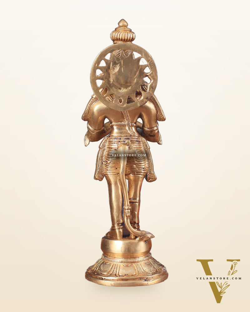 Brass Standing Hanuman Idol anjali namaskar mudra 12 inch