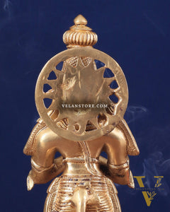 Brass Standing Hanuman Idol anjali namaskar mudra 12 inch