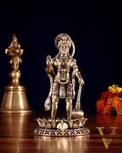 Brass Standing Hanuman Idol – Superfine Carvings, 4 Inch