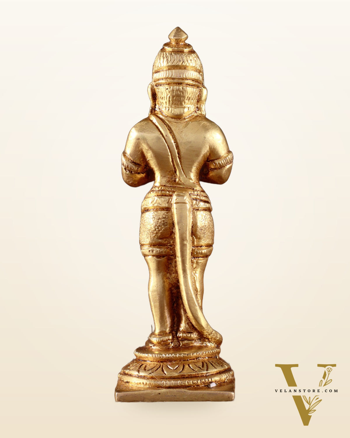 Brass Standing Hanuman Ji in Anjali Mudra – Small 4.7"