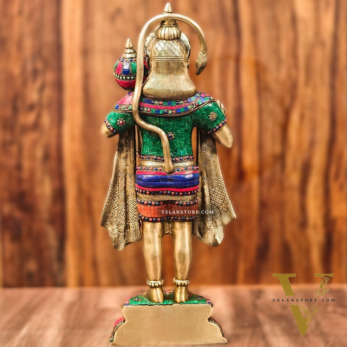 Brass Standing Hanuman Statue 27"