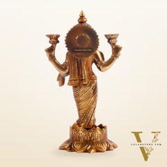 Brass Standing Lakshmi 7"
