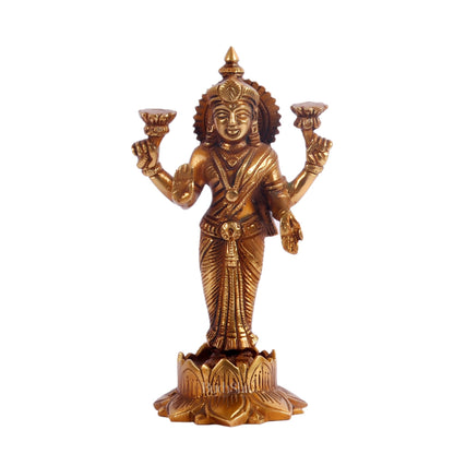 Brass Standing Lakshmi 7"