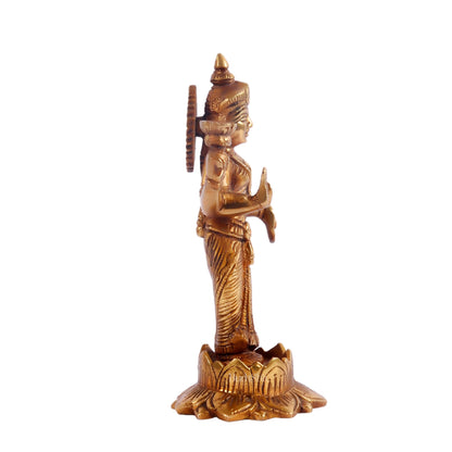 Brass Standing Lakshmi 7"