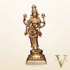 Brass Standing Lakshmi Idol - 19 Inch