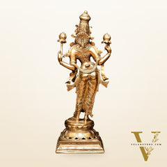 Brass Standing Lakshmi Idol - 19 Inch